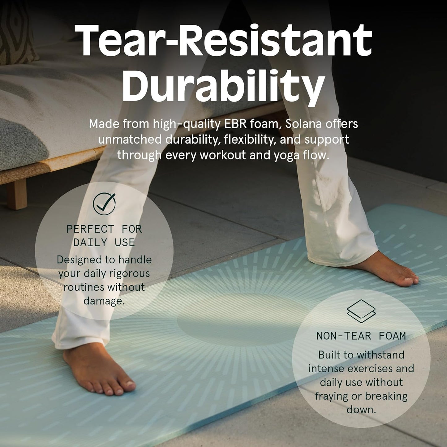 Retrospec Solana Yoga Mat 1" & 1/2" Thick w/Nylon Strap for Men & Women